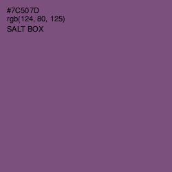 #7C507D - Salt Box Color Image