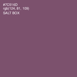 #7C516D - Salt Box Color Image