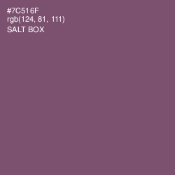 #7C516F - Salt Box Color Image