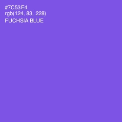 #7C53E4 - Fuchsia Blue Color Image