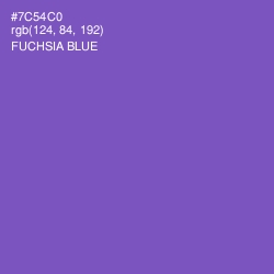 #7C54C0 - Fuchsia Blue Color Image