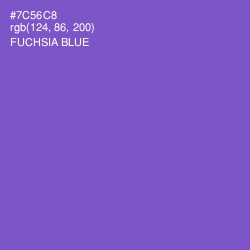 #7C56C8 - Fuchsia Blue Color Image