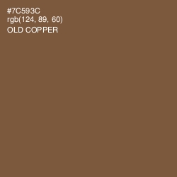 #7C593C - Old Copper Color Image