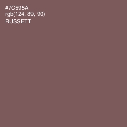 #7C595A - Russett Color Image