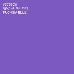 #7C59C0 - Fuchsia Blue Color Image