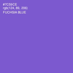 #7C59CE - Fuchsia Blue Color Image