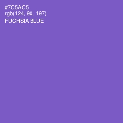 #7C5AC5 - Fuchsia Blue Color Image