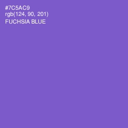 #7C5AC9 - Fuchsia Blue Color Image