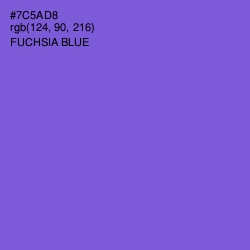 #7C5AD8 - Fuchsia Blue Color Image