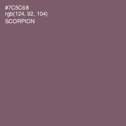 #7C5C68 - Scorpion Color Image