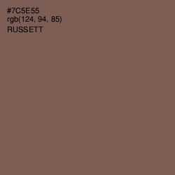 #7C5E55 - Russett Color Image
