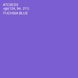 #7C5ED3 - Fuchsia Blue Color Image