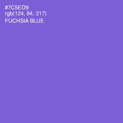 #7C5ED9 - Fuchsia Blue Color Image