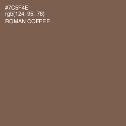 #7C5F4E - Roman Coffee Color Image