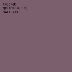 #7C5F6D - Salt Box Color Image