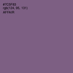 #7C5F83 - Affair Color Image