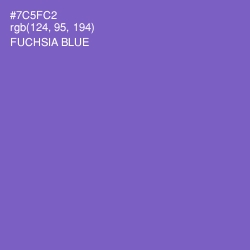 #7C5FC2 - Fuchsia Blue Color Image
