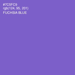 #7C5FC9 - Fuchsia Blue Color Image