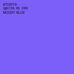 #7C5FF9 - Moody Blue Color Image