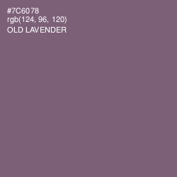 #7C6078 - Old Lavender Color Image