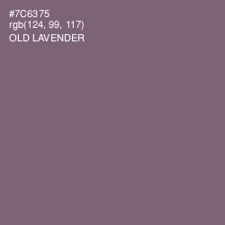 #7C6375 - Old Lavender Color Image