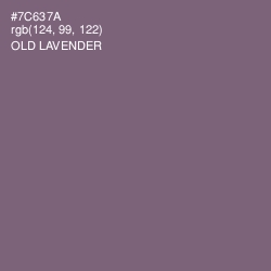 #7C637A - Old Lavender Color Image