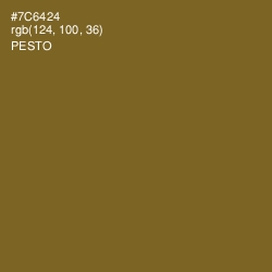 #7C6424 - Pesto Color Image