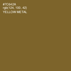 #7C642A - Yellow Metal Color Image