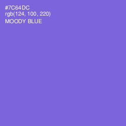 #7C64DC - Moody Blue Color Image