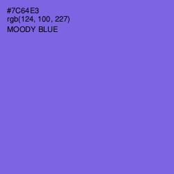 #7C64E3 - Moody Blue Color Image
