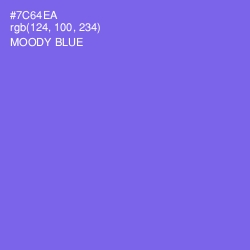 #7C64EA - Moody Blue Color Image