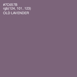 #7C657B - Old Lavender Color Image