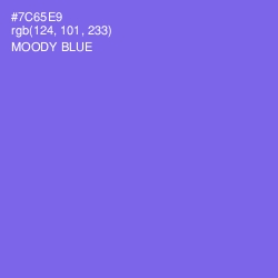 #7C65E9 - Moody Blue Color Image