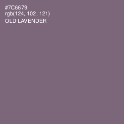 #7C6679 - Old Lavender Color Image