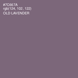 #7C667A - Old Lavender Color Image