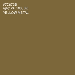 #7C673B - Yellow Metal Color Image