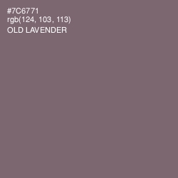 #7C6771 - Old Lavender Color Image