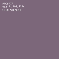 #7C677A - Old Lavender Color Image