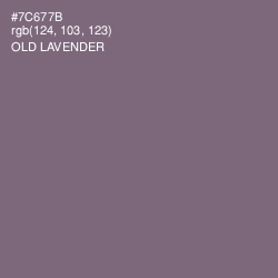 #7C677B - Old Lavender Color Image