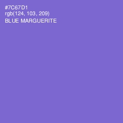 #7C67D1 - Blue Marguerite Color Image