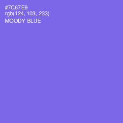 #7C67E9 - Moody Blue Color Image