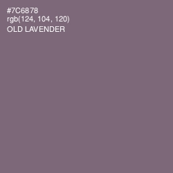 #7C6878 - Old Lavender Color Image