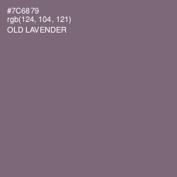 #7C6879 - Old Lavender Color Image