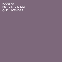 #7C687A - Old Lavender Color Image