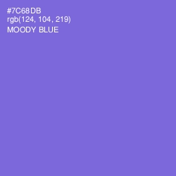 #7C68DB - Moody Blue Color Image