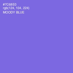 #7C68E0 - Moody Blue Color Image