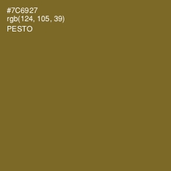 #7C6927 - Pesto Color Image