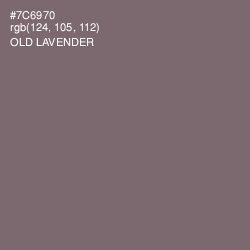 #7C6970 - Old Lavender Color Image