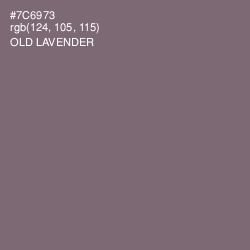 #7C6973 - Old Lavender Color Image