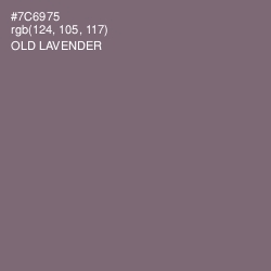 #7C6975 - Old Lavender Color Image